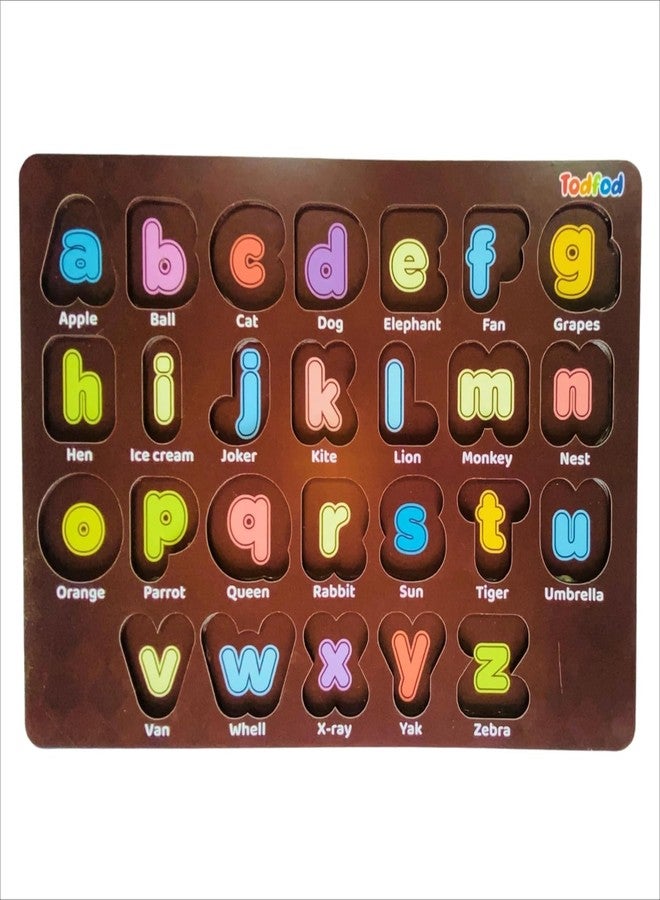 Todfod Wooden Learning Educational Board for Kids, Puzzle Toys Boys & Girls (Alphabets, Numbers & Shapes) (ABC, Numbers & Shapes) (ABCD 4 in 1 & English Numbers) - Image 3